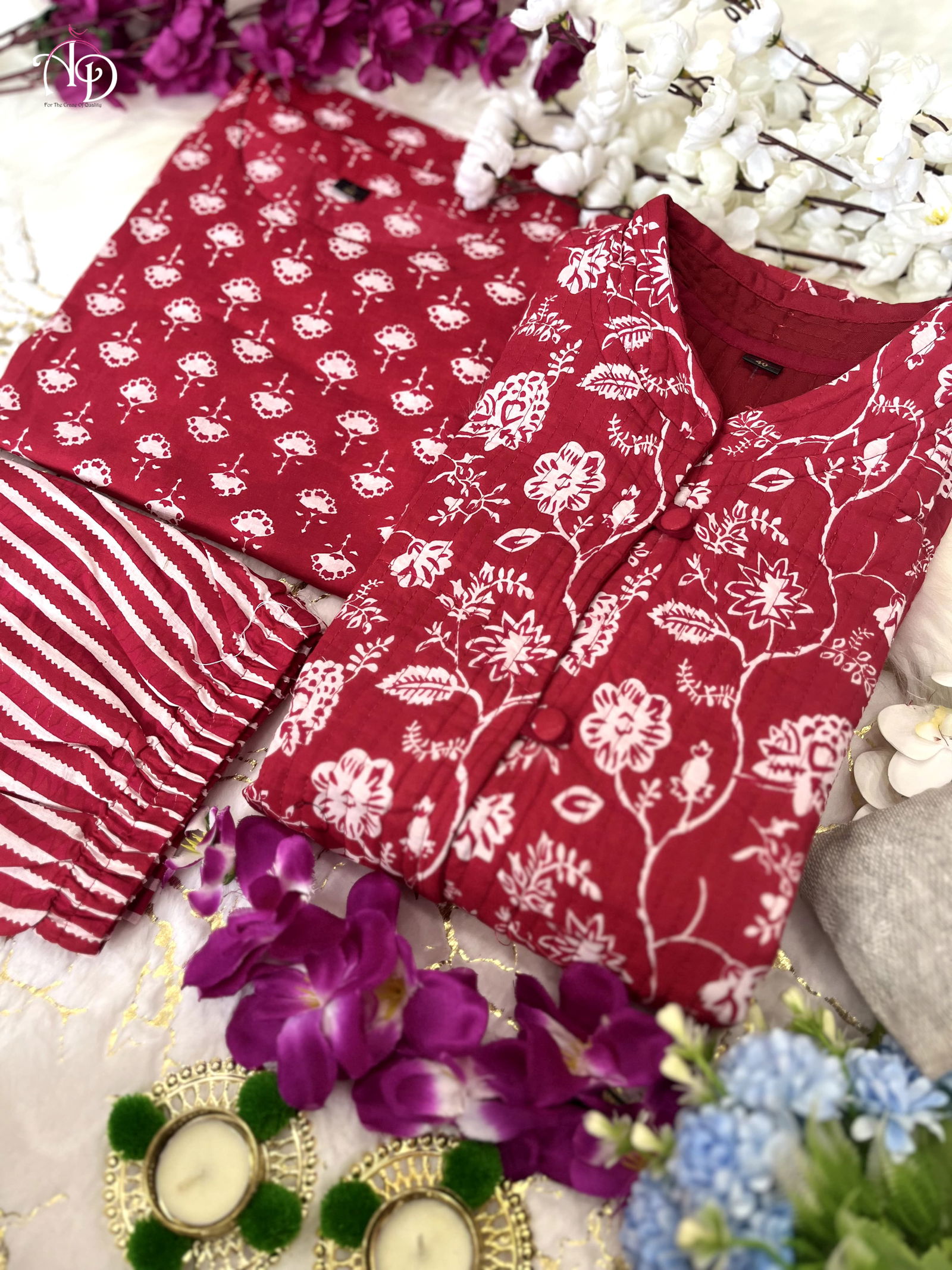 Akshar Red Designer Printed Koti Kurti With Bottom Catalog